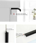 10 Pack Matte Black Modern Edge Finger Pull Handles For Cabinets And Drawers With Hidden Mount Aluminum Alloy 150 Millimeter Length 128 Millimeter Hole Spacing Fingerprint Resistant Easy Pre Drill Installation installed view