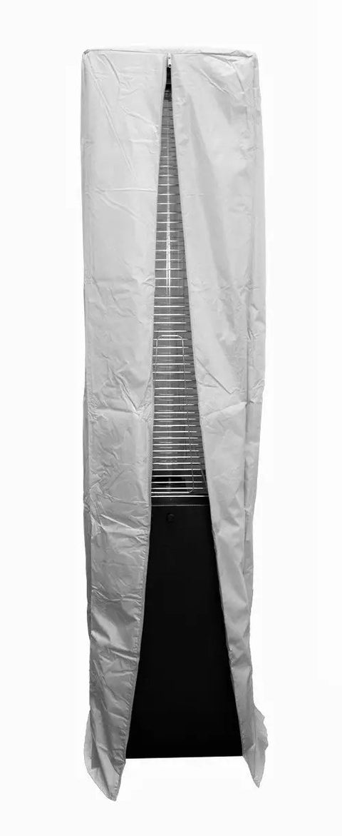 Heavy Duty Waterproof Square Glass Tube Patio Heater Cover 92 Inch Black Made From 210D Fabric With Double Insulated Shield