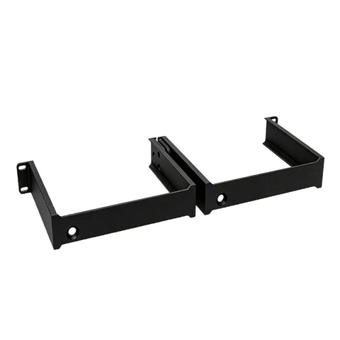 High Grade 1U Rack Mount Bracket For Standard 19 Inch Server Cabinets And PoE Switch Frames, black metal dual rack brackets.