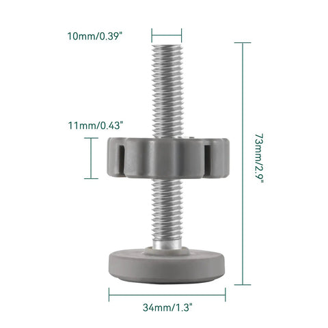 Pressure Gate Threaded Spindle Rods M10 Set For All Pressure Mounted Walk Through Gates, Baby Gate Hardware Screws Bolts Kit, White Finish, Spare Parts Replacement, Easy Install And Durable Construction