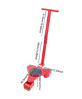Heavy Duty Machinery Dolly With 360 Degree Swivel Pu Wheels Two Ton Capacity Industrial Rollers view showing dimensions and design.