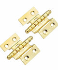 Top Shelf Vintage Gold Cabinet Hinges 2 Pack Badass Zinc Alloy Crown Hardware For Wooden Jewelry Boxes Suitcases, gold metal design.