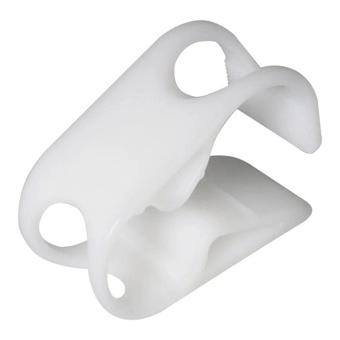 Two Pack One Half To Three Quarters Inch Tube OD Shut Off Hose Clamp With Adjustable Water Flow Control Clip White Plastic Pipe Clips For 12 To 18 mm Tubing Easy Install