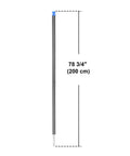 Upgrade Your Yard Game With These Universal Trampoline Replacement Enclosure Poles Set Of Six Straight Tubes And Heavy Duty Split Clamps For Ten To Fifteen Foot Nets Deliver Serious Bounce Back Safety, 78 3/4 inch steel tube.