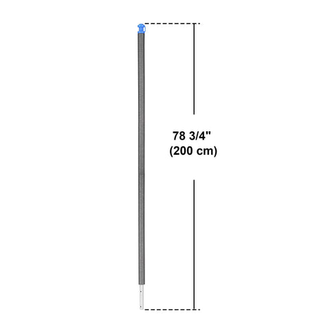 Upgrade Your Yard Game With These Universal Trampoline Replacement Enclosure Poles Set Of Six Straight Tubes And Heavy Duty Split Clamps For Ten To Fifteen Foot Nets Deliver Serious Bounce Back Safety, 78 3/4 inch steel tube.