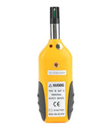 Yellow back of 2 In 1 Temperature Humidity Meter Portable Digital Hygrometer Thermometer With Wet Bulb Dew Point