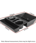 Hyundai Santa Fe Lower Center Console Organizer Insert 2024 2025 2026 dimensions, durable ABS plastic tray with compartments