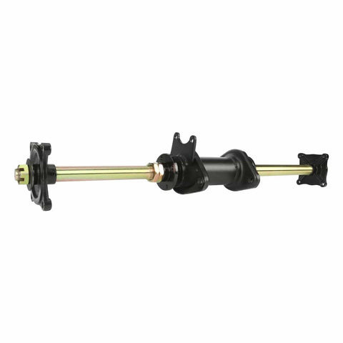 Side view of 32 Inch Rear Axle Kit Assembly Carrier Hub With 4 Bolt Wheel Hubs Flange For 110cc 125cc 150cc 200cc ATV UTV Go Kart Quad Bike