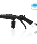 Pro Grade Coolant Flush Gun And Heater Core Cleaner Kit For Radiator And Engine Cooling System Featuring Dead Simple Dual Air Water Pressure And Slick One Hand Controls Fits 19 To 40 Mm Hoses, detailed view of trigger and nozzle.