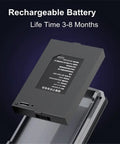 Built Different Fingerprint Smart Door Lock With Keyless Biometric Entry Auto Lock And Dead Secure Anti Theft Alarm showing rechargeable battery with connectors.