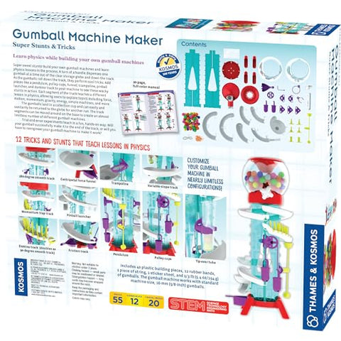 Thames & Kosmos Gumball Machine Maker toy kit box with colorful plastic components