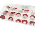 Insulated O Type Flat Washer Kit, 14 Sizes, 150 Pcs, Inner 5mm to 18mm, Outer 10mm to 24mm, Sealing Gaskets, Heavy Duty Hardware Set for Auto, Plumbing, Machinery, and DIY Projects in organizer box