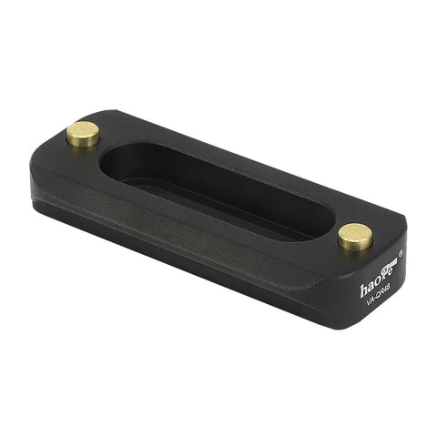 Heavy Duty Quick Release NATO Rail Plate With 1/4 20 Screws, black metal design for camera rig attachments.
