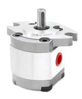 Gear Hydraulic Pump HGP-1A Series for Industrial Machines Built Tough and Precise, Fast Response, Stable Frequency, Durable Gear Pump for Heavy Duty Equipment, High-Precision Processing for Accurate Fit and Reliable Operation HGP1AF5R silver hydraulic gear pump with red port