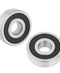 6200 2RS Ball Bearings Set Steel Double Rubber Sealed 10 X 30 X 9mm Low Noise Wheel Bearing Kit For Machinery Equipment Electrical Instruments And Toys High Precision 10 Pack, two bearings
