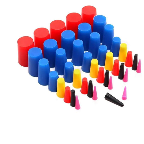 Heavy Duty Silicone Masking Plugs Kit 40 Pcs Range From 1/16 Inch To 3/4 Inch High Temp Heat Resistant Powder Coating Tapered Caps Car Accessories For Auto Body Work And Paint Protection That Will Fly, assorted silicone plugs