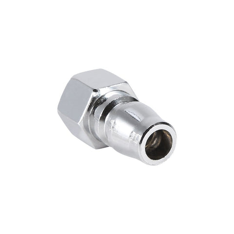 Close view of Spray Gun Pro Grade Air Pressure Regulator With 140 PSI 10 Bar Gauge And Inline Oil Water Trap Filter Separator metal fitting
