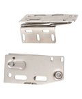 Two Sets Steel Cabinet Door Hinges With Cupboard Hinges 45 Degree Down Flip Scissor Spring Design Beefed Up Rust Resistant set displayed
