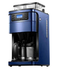 Blue Auto Fresh Grind And Brew Coffee Machine With Built In Bean Grinder for home office or small biz side view