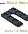Built Tough Plastic Structural Shim Horseshoe Leveler U Shape Window Door Spacer 3 By 4 By 1 4 Inch Thick Blue pack of one shim