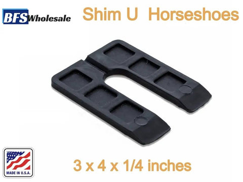 Built Tough Plastic Structural Shim Horseshoe Leveler U Shape Window Door Spacer 3 By 4 By 1 4 Inch Thick Blue pack of one shim