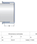 Technical drawing and dimensions of Speedi Sleeve 99166 Automatic Transmission Output Shaft Repair Sleeve
