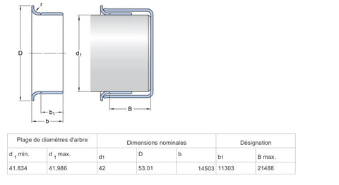 Technical drawing and dimensions of Speedi Sleeve 99166 Automatic Transmission Output Shaft Repair Sleeve