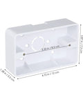 Wall Mount Outlet Boxes 5-Pack, Durable ABS Electrical Enclosures For Low Voltage Wiring, Safe, Easy Install Junction Boxes For Home, Garage, Or Office Projects, 4.72 x 2.87 x 1.38 in
