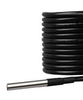Renogy battery temperature sensor with black coiled cable and metal probe