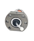 Close-up of flange nut from SFU1605 Rock Solid Ball Screw With Flange Nut Right Hand Thread BK12 BF12 End Machined Linear Motion Screw