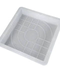 DIY Concrete Mold Stepping Stone Square Paver For Garden Walkway Patio 30cmx30cmx6cm White Durable PP Tool