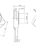 Technical drawing of Universal Derailleur Hanger For Mountain Bikes UDH Compatible With SRAM UDH Standard Replacement Part