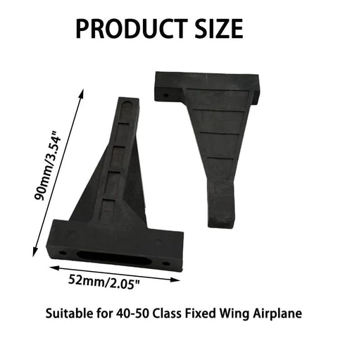RC Plane Engine Mount For Fixed Wing Model Aircraft And Helicopters 52x90mm Black Plastic Mount Fits 40 50 Class