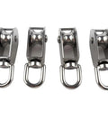 4 Pack M25 Stainless Steel Single Pulley Blocks For Lifting And Towing, 330 Lb Working Load Limit Snatch Blocks, dual line setup