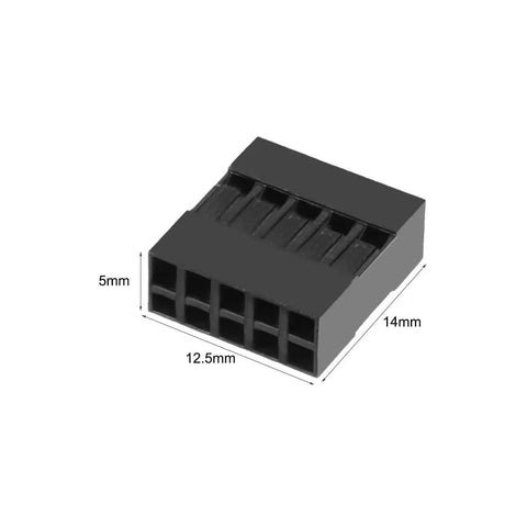 SM Housing Connector 2x5P 2.54mm Pitch Female Crimp Pins Adapter 200pcs Dope DIY Electronics Jumper Wire Component For PCB Assembly