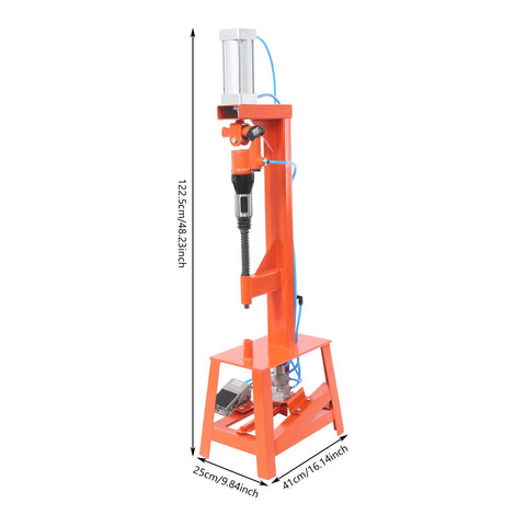 2 In 1 Pneumatic Shovel Brake Pad Riveting Machine With Tool Kit Case For Automotive Construction Shipbuilding And Aircraft Maintenance Fast Cutting And Riveting