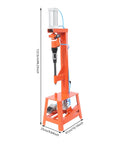 Heavy Duty 2 In 1 Pneumatic Brake Shoe Repair Tool With Pressure Gauge Shovel Cutting And Riveting Machine, orange machine