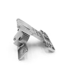 Tough As Nails 270 Degree Zinc Alloy Cabinet And Wardrobe Folding Hinge, side view showing thickened design for wide opening.