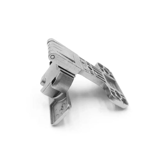 Tough As Nails 270 Degree Zinc Alloy Cabinet And Wardrobe Folding Hinge, side view showing thickened design for wide opening.