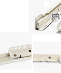 Built Tough Heavy Duty Roller Drawer Slides For Smart Cabinets And Dressers, white steel runner with smooth gliding mechanism.