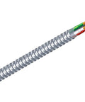 Flexible Aluminum Metal Clad Conduit 12/2 100 Feet With Copper Conductors, 20 Amp, 600 Volt, Silver Color, coiled view