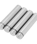 Heavy Duty Stainless Steel Glass Standoff Holder Kit For Wall Display With Hollow Design And Self-Tapping Screws, Rust-Resistant Sign Mounts, 12x60mm Size, 4-Piece Set For Easy, Secure Glass Install, four stainless steel standoffs