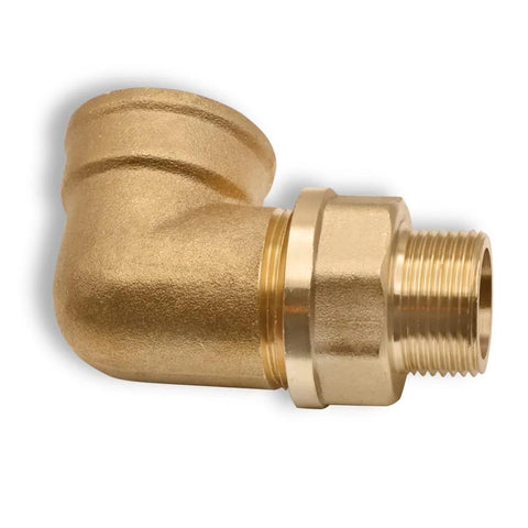 brass adapter 3/4 to 1 inch NPT corrosion resistant elbow fitting