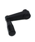 Foldable Crank Handle Nylon Swivel Rocker For Industrial Machine Tools And Equipment 8mm Hole Diameter Durable Black