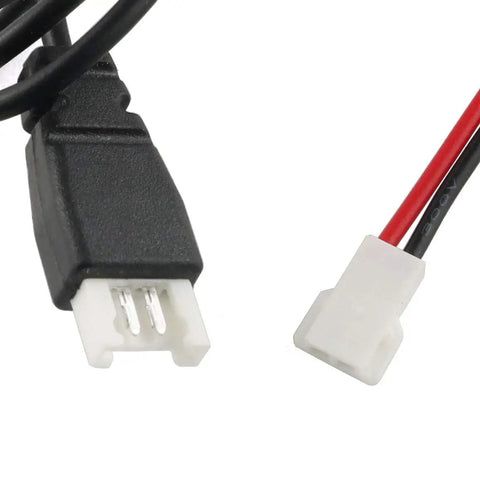 USB Powered Balance Charging Cable For 3.7V LiPo Batteries With XH2.54 Plug And XH2.54 To JST Adapter close-up view