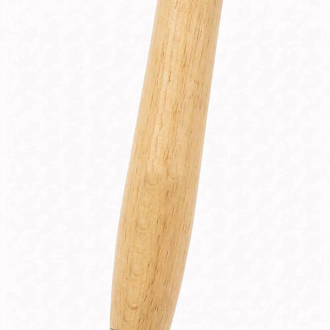 Close-up of wooden handle on Long Handle Garden Shovel With Stainless Steel Blade And Wooden Handle For Planting Digging And Transplanting Ergonomic Design That Reduces Back Strain And A Workhorse Trowel For Home Gardens