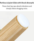 Top Shelf White Nylon Chair Leg Glides 24 Pack With Solid Metal Nails 1 Inch on wooden chair leg, showcasing smooth glide and shock absorption.