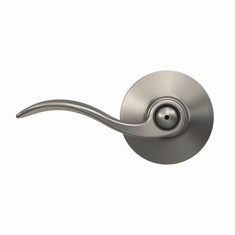 Accent Door Lever Privacy Lock For Bedroom And Bathroom Satin Nickel Finish No Brainer Install Push Button Privacy Lock