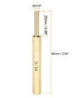 Brass Pin Punch Set 2 Pack Three Sixteenths Inch Nonmarring Drive Punch, labeled size and dimensions, for precision work