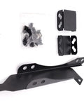Dual Fan Mount Rack For Graphics Card Cooling DIY PCI Slot Bracket with vented heatsink and screw set in black metal.